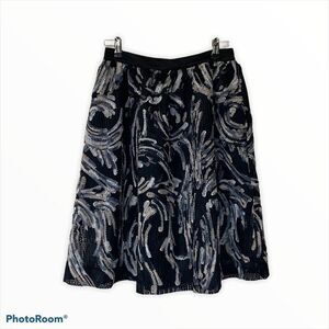 Endless Rose Black & Grey Aline Skirt (S) NWT